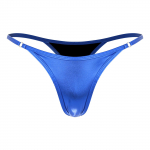 Naiste madala v&ouml;&ouml;kohaga p&uuml;ksid, metallist l&auml;ikivad seksikad aluspesu T-selja stringid S sinine