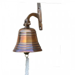 Antiikne merekella rippuv uksekell mere messingist laevakell 10,16 cm