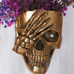 Aiapott v&auml;litaimedele, &otilde;udne seinapott sise- ja v&auml;liskaunistuseks, l&otilde;bus gooti rippuv pott, kuldne vaas drenaažiga One Size kuld