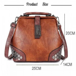 StyleGarage Pruun Nahast &Otilde;lakott Naiste Crossbody Sling-kott