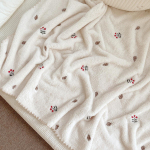 Flanell Beebitekk Pehme Soe Tikand Vasts&uuml;ndinu tekk H&auml;llile Karu J&auml;nku Multikas S&uuml;gistalv Beebi vooditekid 90*130cm Flower