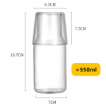 Jaapani stiilis veekannu ja tassi komplekt k&otilde;rge boorsilikaatklaasist k&uuml;lma veekeetja kaanega puuvilju tee piima karahvini kokteili kohvikann