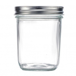 300/400/500/650 ml suletud klaaspurk keeratava &otilde;hukindla kaanega, suure mahutavusega l&auml;bipaistev multifunktsionaalne puuviljamoos, kuivkaubad p&auml;hklid teravilja maitseaine 400ML