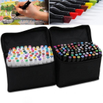 Markerpliiats Pintsli pliiats Alkohoolse &otilde;lip&otilde;hise tindiga kunstimarker Manga kahe peaga visandimarkerite jaoks 12 Colors must