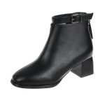 Talvised naiste pl&uuml;&uuml;sist soojad ja moekad tagalt lukuga k&otilde;rge kontsaga moesaapad k&otilde;rge s&auml;&auml;rega saapad nahkkingad vahetallaga saapad naiste kingad 39 must