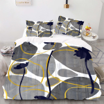 Lihtne stiil - Digitaalselt tr&uuml;kitud tekikottide komplekt - Pol&uuml;ester - Magamistoa dekoratsioon - 1 voodikate + 2 padjap&uuml;&uuml;ri (padja s&uuml;damikku pole) 173x229cm
