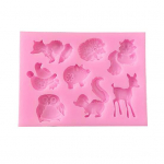 &Ouml;&ouml;kull Orav Hirv Silikoonist koogivorm Fondant Kommid &Scaron;okolaad isetegemise k&uuml;psetust&ouml;&ouml;riist roosa