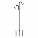 Raskete koormustega Shepherd Hook 5 haruga alus aiakonks vaias Roostekindel multifunktsionaalne seisev vardakonks lindude toitja laternate lillekorvide jaoks must