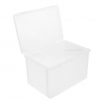 Leiva hoiukarp l&auml;bipaistev &uuml;mbris k&uuml;lmkapp plastikust konteiner suupistete hoidik p&auml;tsipanni sahtel k&ouml;&ouml;k 21.3X14.7X12.7CM puhas