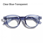 1 tk Retro &Uuml;mmargused P&auml;ikeseprillid Naistele ja Meestele UV-Kaitsega L&auml;bipaistvate L&auml;&auml;tsedega Prillid Mood T&auml;navastiili Silmaprillid Vintage Varjud must hall v&auml;rv