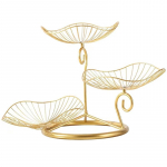 1 tk Nordic Style Exquisite mitmekihiline k&otilde;rge jalaga puuviljakorv, puuviljaalus, kodumajapidamiste elutoa diivanilaud, lauakaunistus, laua korrastajad must