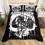 M&auml;nguri tekikottide komplekt M&auml;nguri toa sisustus Poistele Lastele Teismelistele Videom&auml;ngud &Uuml;heinimesevoodi tekikottide komplekt Mikrokiud M&auml;ngupuldiga M&auml;ngime Tekikate EU single(135x200cm)