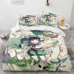 M&auml;ng Genshin Impact lohutus voodipesukomplektid Tekk voodikate Tekikate padjap&uuml;&uuml;ri komplektid lastele t&auml;iskasvanutele m&otilde;eldud suurus 70x133cm 2pcs