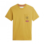 Adidas Originals X C.P. Ettev&otilde;tte koost&ouml;&ouml; FW24 minimalistlik mugav &uuml;mara kaelusega vintage l&uuml;hikeste varrukatega T-s&auml;rk unisex &uuml;laosad pruun kollane JE8670 S