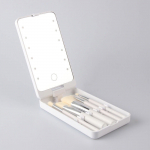 Reisimeigipintslite komplekt LED valguspeegliga, reisimeigipintslite komplekt, 5 tk meigipintslite komplekt LED-peegli korpusega, laetav kokkupandav meigipeegel One Size must