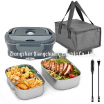 Taaslaetav kaasaskantav elektriline s&ouml;&ouml;gikarp koduks ja autoks &ndash; isoleeritud ja soojendusega Dark grey double liner suit. Australian standard 220V12V24V stainless steel liner + sealing ring + fork spoon + insulation bag tumehall v&auml;rv