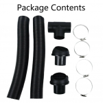 60 mm k&uuml;ttekeha toru kanal T t&uuml;kk sooja &otilde;hu v&auml;ljalaskeava voolikuklambrid asendustarvikud auto veoautole must