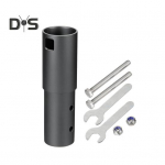 Seinakinnituse adapteri kronstein, tugev kandev&otilde;ime, lihtsa paigaldusega toruadapteri alumiiniumsulamist kinnituskomplekt Starlink Dish V2 jaoks must