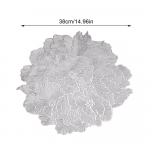 Alusmatt Elegantne Lauamatt Lillekujuline Alusmatt PVC Veekindel alusmatt k&ouml;&ouml;gi s&ouml;&ouml;gilauale P&uuml;hade pulmapidu 38CM