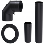 Mustast terasest korstna kinnituskomplekt fi 130