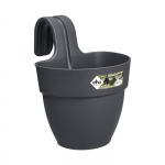 ELHO Pot de fleurs balcon Vibia Campana Easy Hanger Small - Anthracite - Balcon ext&eacute;rieur - L 24.1 x W 20.5 x H 26.5 cm