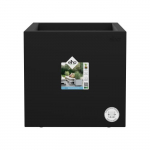 ELHO Bac &agrave; fleurs Vivo Next Square 30 - &Oslash; 30 x H 29 cm - Int&eacute;rieur,Ext&eacute;rieur - 100% recycl&eacute; - Noir