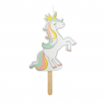 Grande bougie - Licorne 14,5 x 6,3 x 1 cm roosa