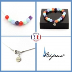 Pierres et Min&eacute;raux. Parure Bracelet Collier Perles Aigue-Marine + Amazonite + Am&eacute;thyste + Taille personnalisable.