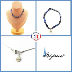 Pierres et Min&eacute;raux. Parure bijoux Bracelet Collier 15 Perles Lapis Lazuli du Pakistan. Taille personnalisable.