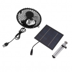 Kaasaskantav p&auml;ikeseventilaator 6W 6 tolli p&auml;ikeseenergial t&ouml;&ouml;tav USB kahe toitega ventilaator koduseks telkimiseks ja &otilde;ues kalap&uuml;&uuml;giks koos