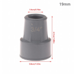 16/19&nbsp;Mm libisemisvastased kummist kargud, otspadjad, vastupidavad kummist libisemisvastased tugevad jalutuskepid. 19mm