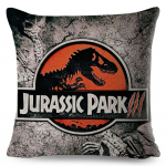50 stiilis Jurassic Parki logo padjakate diivanile, koju, lastetuppa, dinosauruseprindiga padjap&uuml;&uuml;r, pol&uuml;esterist padjakate 60x60cm