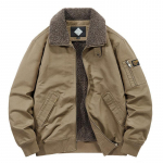 Talvine moe toa ettevalmistamine kraega jakk Meeste pommitaja jope Meeste tuulejope Paks jakid Mantel Meeste riided Vabaaja t&ouml;&ouml;riistade jope M khaki