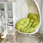 2023. aasta trendikas kiiktooli padi - linnupesa &uuml;mmargune toolipadi Round Cushion roheline