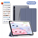 &Uuml;mbris Samsung Galaxy Tab A8 10.5 A9 Plus S9 FE Plus S8 Plus S7FE Plus S6 Lite jaoks, l&auml;bipaistev korpus pliiatsihoidjaga Tab A9 8.7'' lavendel