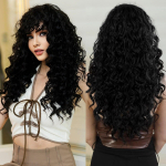 Krussis parukas tuka ja s&uuml;nteetilise blondi krussis parukaga mustanahalistele naistele, loomulik juuste cosplay-pidu, kuumakindel MW9054-2 black