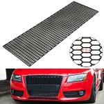 120X40cm 12x30cm Grill K&auml;rgstruktuuriga Kuusnurkne V&otilde;rkrest ABS Plastik Spoiler Kaitseraua &Otilde;hutusavad Universaalne Kapoti &Otilde;hutusava V&otilde;idus&otilde;idu Grille black