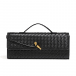 Isikup&auml;rastatud ja k&otilde;rgekvaliteediline kootud &otilde;htus&ouml;&ouml;gikott, elegantne k&auml;eshoitav &otilde;lakott naistele, vintage horisontaalne baguette-kott, vabaaja crossbody-kott