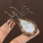Rainbow Moonstone Handmade Copper Wire Wrap Spider Pendant 2.56 h5n36