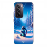 Coque de t&eacute;l&eacute;phone - Maniacase - Oppo Reno 12 5G - Silicone - Souple - Stitch mignon neige &eacute;toil&eacute;e 3D