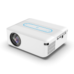 2025 T&auml;iustatud VX1 Kaasaskantav WIFI LED Kodukino Projektor, Dekodeerib 4K 8K Full HD 1080p Video Projektor Beamer valge