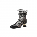 Krazing Pot Lehma Nahk &Uuml;mara Ninaga Pitsiga Suvesaapad Mood &Otilde;huv&otilde;rk Applikatsioonid Kristallkannad Tikand Pahksaapad 37 must