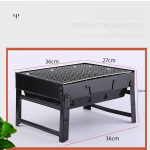 Mitmeotstarbeline kokkupandav grillimiss&ouml;&ouml;giriist Majapidamise hoovikivis&ouml;egrill V&auml;litingimustes kaasaskantavad grillimise toiduvalmistamisvahendid Small Black Stove 36*27cm