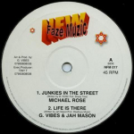 10-tolline plaat MICHAEL ROSE; G VIBES, JAH MASON / - Junkies In The Street; Life Is Ther NFM017 Faze Music 2006 UK Reggae, Ska & Dub