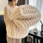 230*200CM Paksenenud J&auml;nese Pl&uuml;&uuml;sist Flanelltekk, Korallveluurist Tekk, Kontori Piimaveluurist Uinakutekk 150*200cm beež