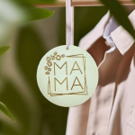 Emap&auml;eva armastus graveeritud puidust &uuml;mmargune kiip 2D ripats One Size must