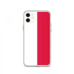 Coque iPhone 11 &ndash; PIXELFORMA &ndash; Drapeau de la Pologne &ndash; Silikoonist supp &ndash; T&auml;ielik kaitse &ndash; Blanc