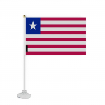 Drapeau &ndash; Libeeria &ndash; Mini Drapeau Ventouse &ndash; 14 x 21 cm &ndash; pol&uuml;ester &ndash; Impression Recto/Verso