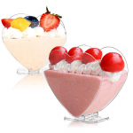 80ml 20 tk Paksustatud S&uuml;damekujuline Magustoidukauss Mousse Mahuti Korduvkasutatav Parfee Eelroog Maitsestamine Serveerimisklaas Peo Restorani 20pcs