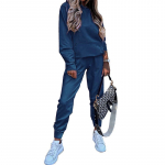 Naiste dressikomplekt, &uuml;hev&auml;rviline sviiter pusa kottis Jogger p&uuml;ksid puhker&otilde;ivaste komplekt s&ouml;rkimiskost&uuml;&uuml;m Sport jooga j&otilde;usaali treeningvarustus XL